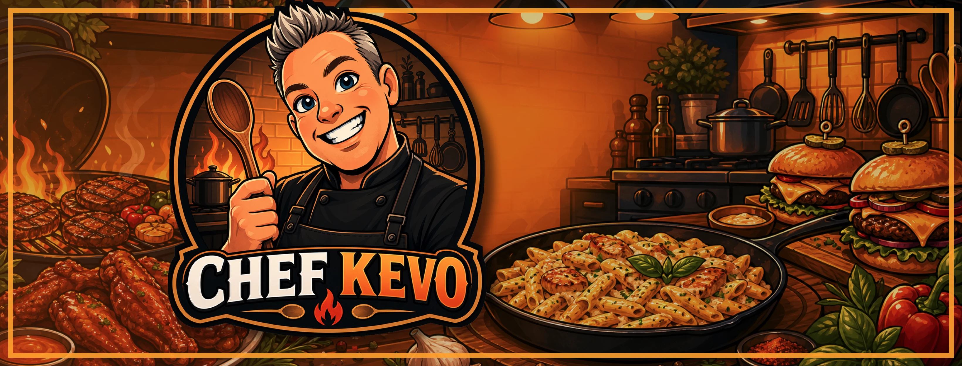 Chef Kevo wide Facebook cover graphic