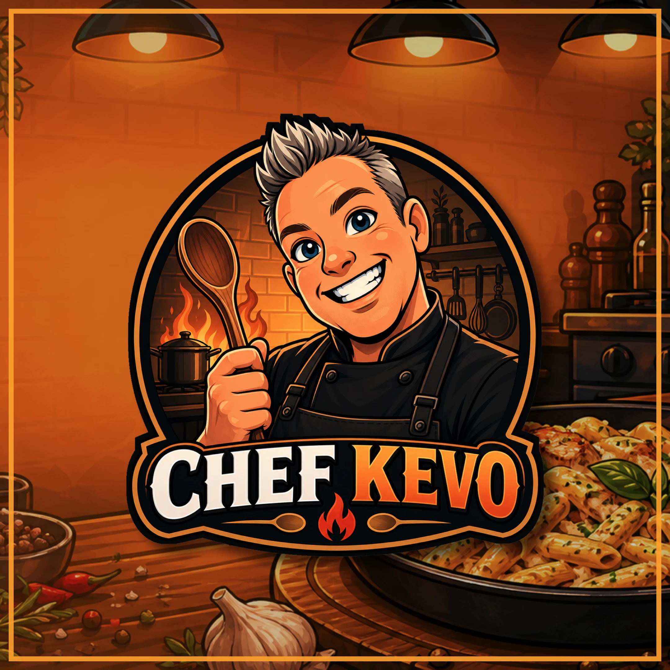 Chef Kevo square social profile graphic